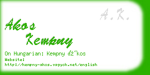 akos kempny business card